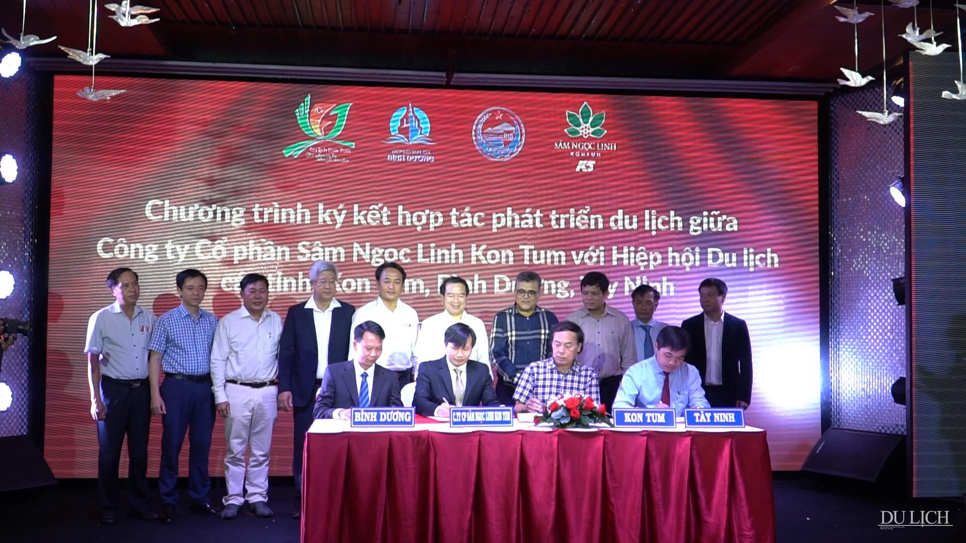 Công ty Cổ phần Sâm Ngọc Linh Kon Tum và Hiệp hội Du lịch các tỉnh: Kon Tum, Bình Dương, Tây Ninh đã thỏa thuận ký kết biên bản về hợp tác phát triển sản phẩm du lịch.